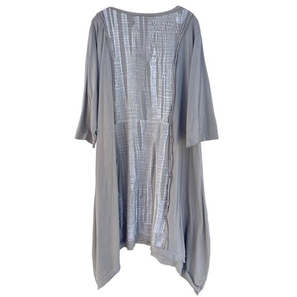 Blue Fish Women's XL XXL 3XL 2313 Everyday Tunic Nest Lagenlook Gray dress - Picture 2 of 16